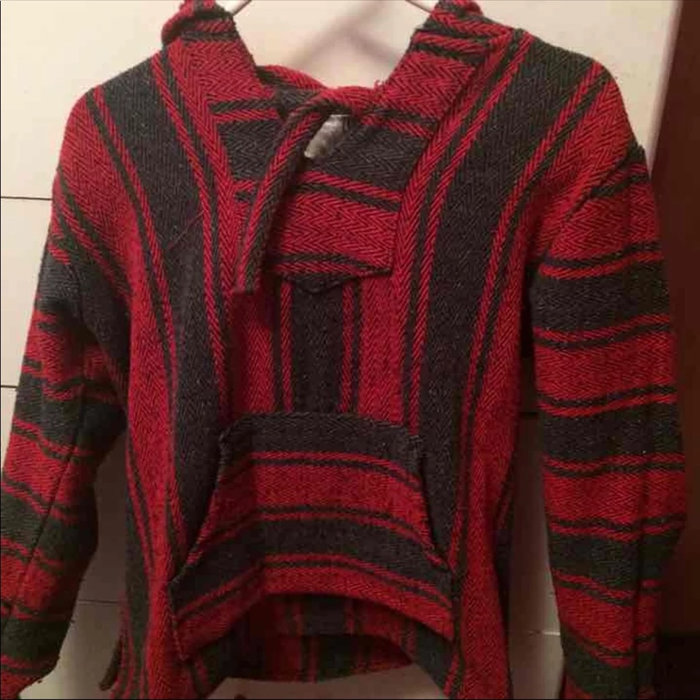 Red and Gray Baja Sweatshirt